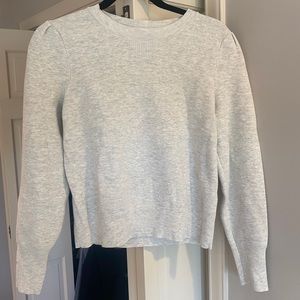 Banana republic sweater, light grey, puff sleeves
